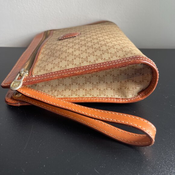 CELINE Vintage Macadam Clutch/Second Bag w/ Strap - Preowned - Picture 6 of 15